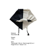 Load image into Gallery viewer, Colorblock Wool Blend Triangle Scarf Shawl Women N6H248