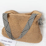 Load image into Gallery viewer, Straw Woven Beach Shoulder Bag Women N6E031