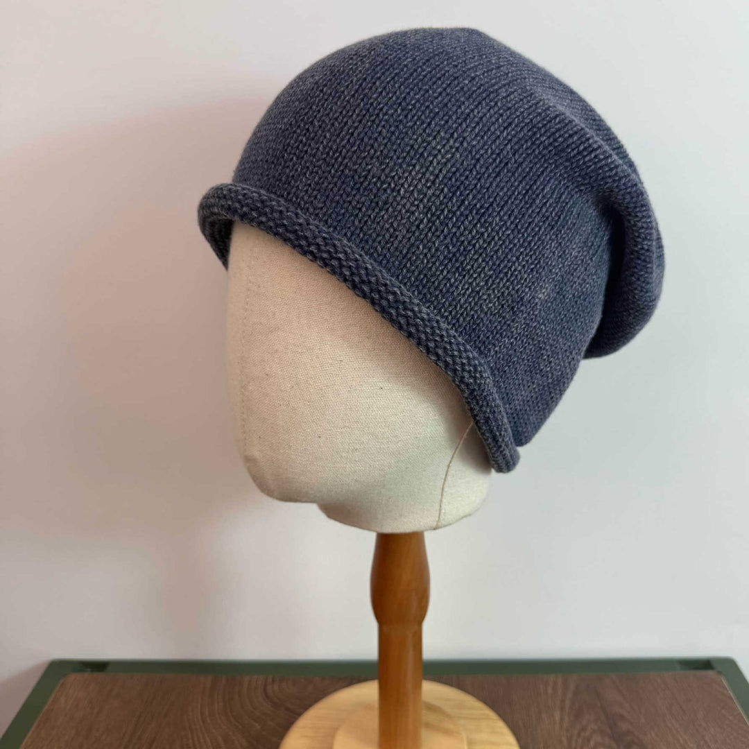 Vintage Washed Knit Earflap Slouchy Beanie Women N6H233