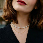 Load image into Gallery viewer, Double Layer Pearl Choker Necklace Women Fresh Elegant N6H159