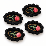 Load image into Gallery viewer, Womens Handmade Knit Rose Hair Clip N6K314