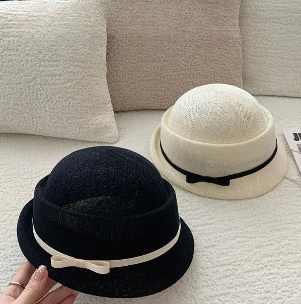 Retro Bow Cloche Sun Hat Women N6C368