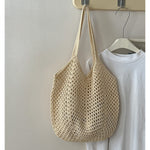 Load image into Gallery viewer, Openwork Cotton Woven Tote Multi-Color  S5P283