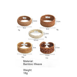 Load image into Gallery viewer, Boho Ethnic Bamboo Woven Bangle Round Niche Luxury N6F280