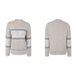 Load image into Gallery viewer, Half High Collar Snowflake Rabbit Hair Knit Sweater N6H258
