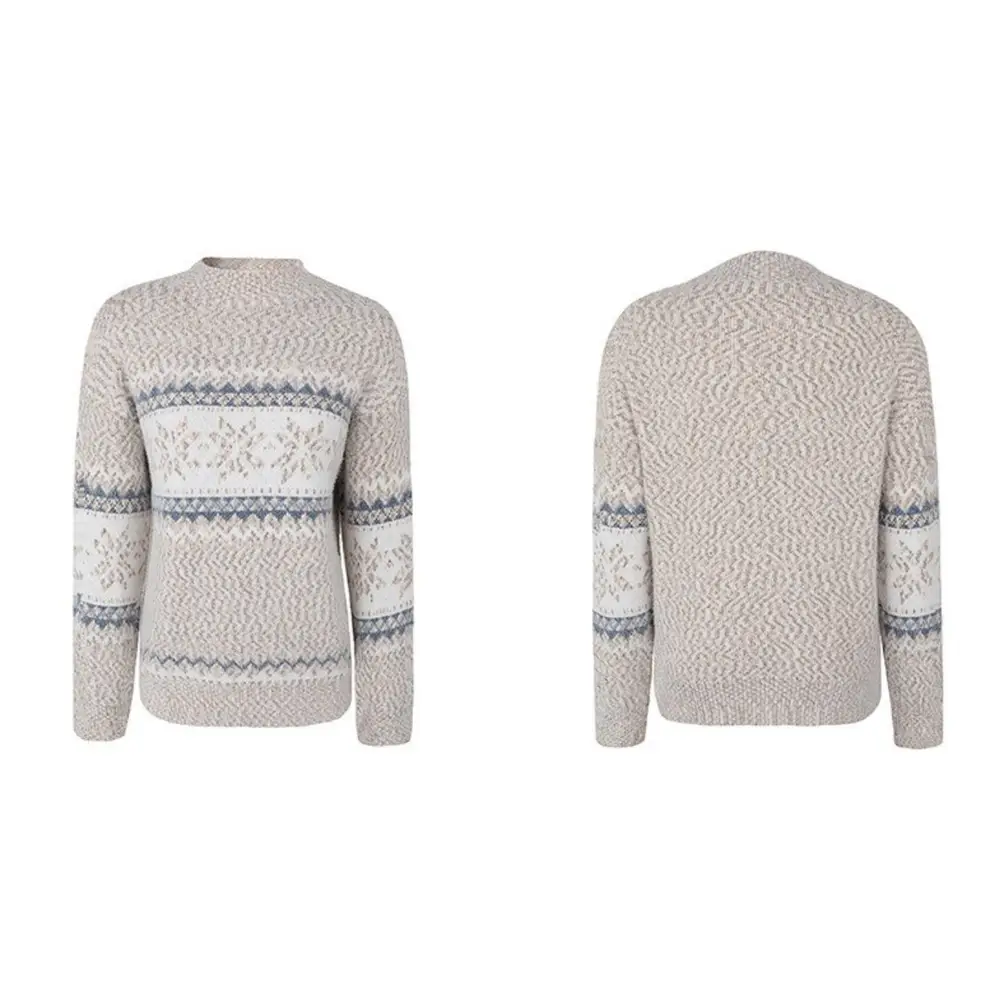 Half High Collar Snowflake Rabbit Hair Knit Sweater N6H258