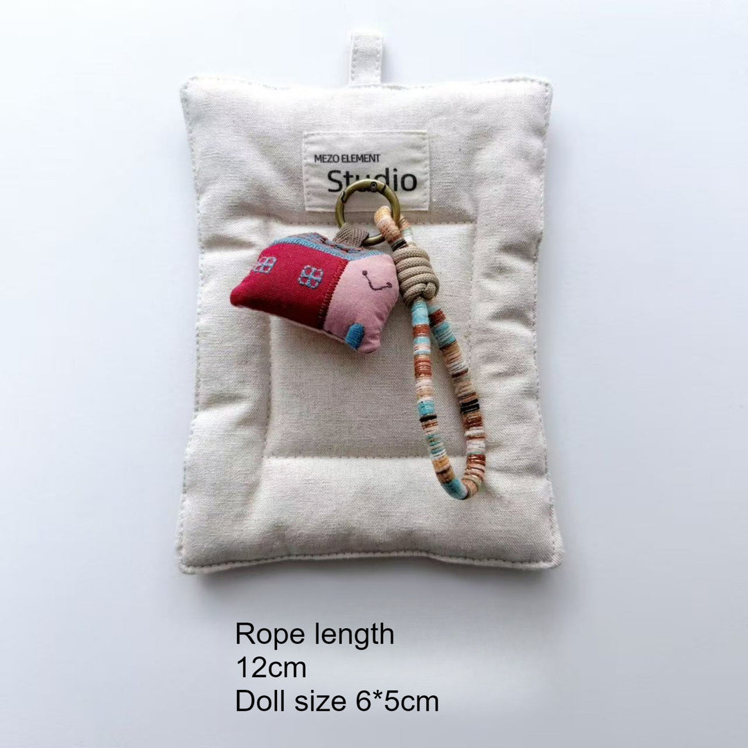 Embroidered Food Charm Bag Decor Car Keyring Gift N6G019