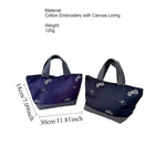 Load image into Gallery viewer, Handmade Butterfly Embroidery Canvas Tote Bag N6F120