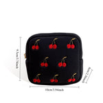 Load image into Gallery viewer, Cherry Embroidered Polyester Jewelry Pouch N6J276