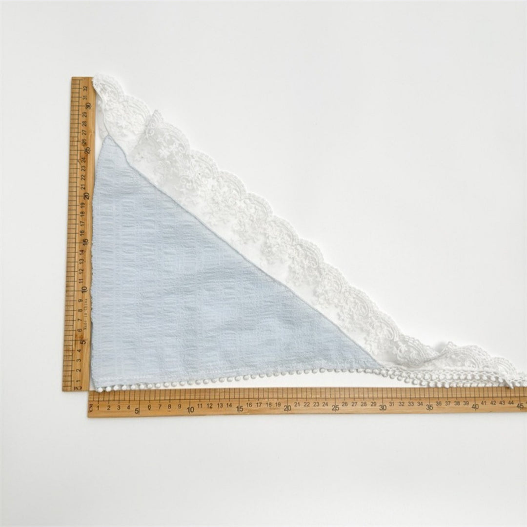 Lace Triangle Head Scarf French Wrap Women N6H134