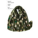Load image into Gallery viewer, Cotton Linen Feel Metallic Foil Polka Dot Scarf Shawl N6H255