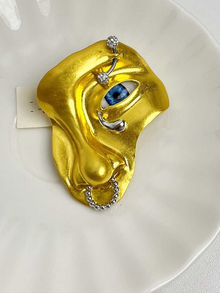 Half Face Mask Nose Ring Brooch Gothic Pin Women N6A207
