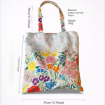 Load image into Gallery viewer, Lace Trim Floral Tote Bag Women Book Bag N6E035