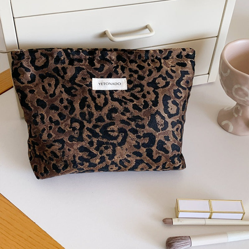 Leopard Print Polyester Cosmetic Bag N6K115
