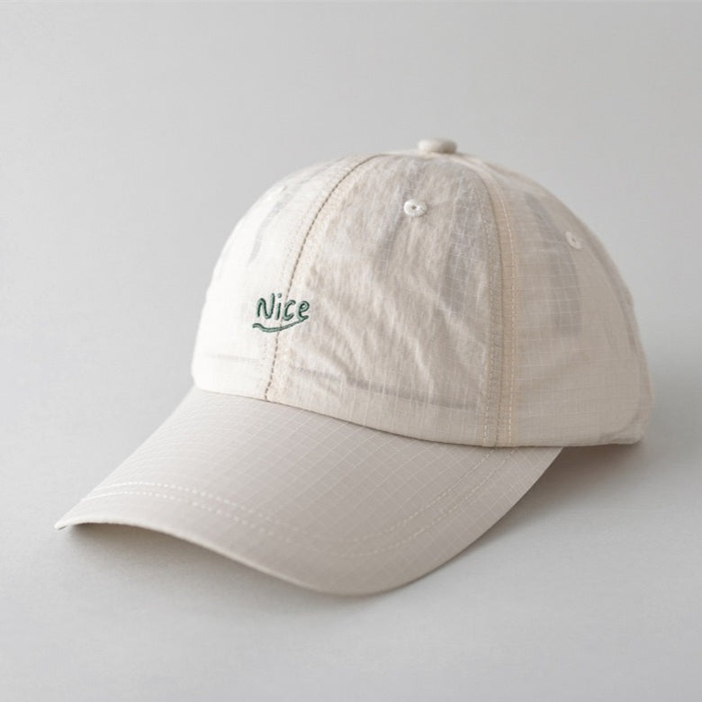 Embroidered Letter Check Quick-Dry Baseball Cap N6C082