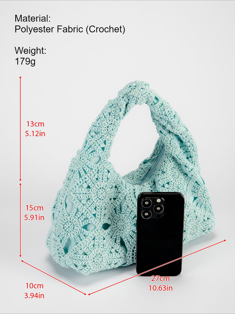 Crochet Lace Openwork Underarm Bag Women N6C312