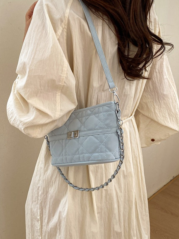 Quilted Pattern Shoulder Bag Women N6C022