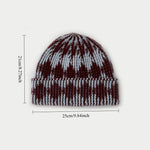 Load image into Gallery viewer, Unisex Wool Blend Diamond Colorblock Knit Beanie N6J106