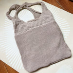 Load image into Gallery viewer, Women's Woven Cutout Knit Bucket Tote Bag N6J171