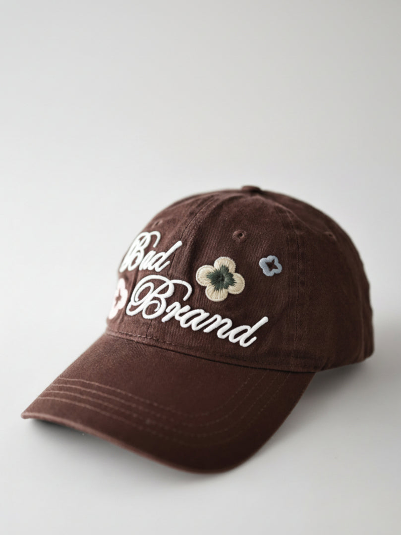 Embroidered Floral Letter Baseball Cap Women N6C079