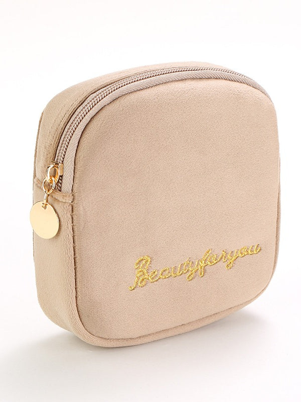 Velvet Cosmetic Pouch Large Capacity Makeup Bag N6A232
