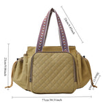 Load image into Gallery viewer, Women's Oxford Cloth Quilted Travel Backpack N6J217