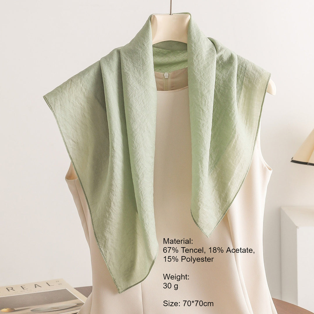 Tencel Acetate 70cm Square Scarf Solid Premium N6G227