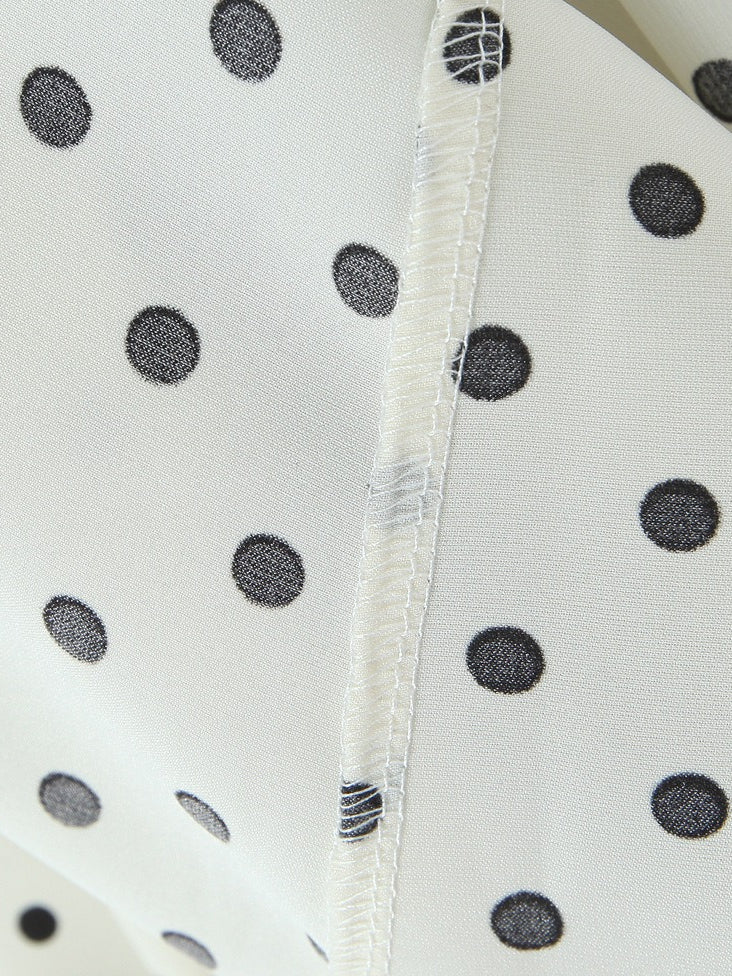 Lace Trim Polka Dot Slip Dress Women N6E143