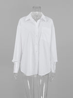 Load image into Gallery viewer, Oversize White Shirt Women N6C098
