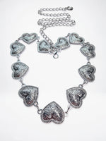 Load image into Gallery viewer, Retro Silver Heart Waist Chain Women Boho N6C157