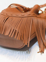 Load image into Gallery viewer, Handmade Fringe Drawstring Bucket Bag Women N6C220