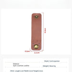 Load image into Gallery viewer, Genuine Leather Cable Organizer  Desk Cord Wrapper N6G011