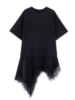 Load image into Gallery viewer, Lace Trim Relaxed Fit Short Sleeve T-shirt Women N6D130