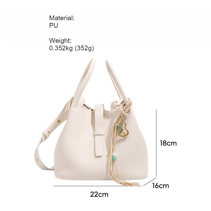 PU Bucket Bag Handheld Shoulder Crossbody Large N6F168