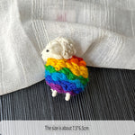 Load image into Gallery viewer, Handmade Felt Sheep Keychain Bag Charm Pendant N6G004