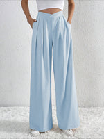 Load image into Gallery viewer, Pleated Wide Leg Work Pants Women N6B041
