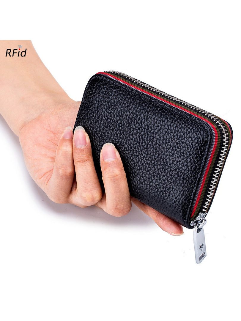 Accordion RFID Leather Card Holder Women N6D033