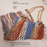 Load image into Gallery viewer, Bohemian Tassel Crochet Beach Bag Woven Straw Tote N6G064