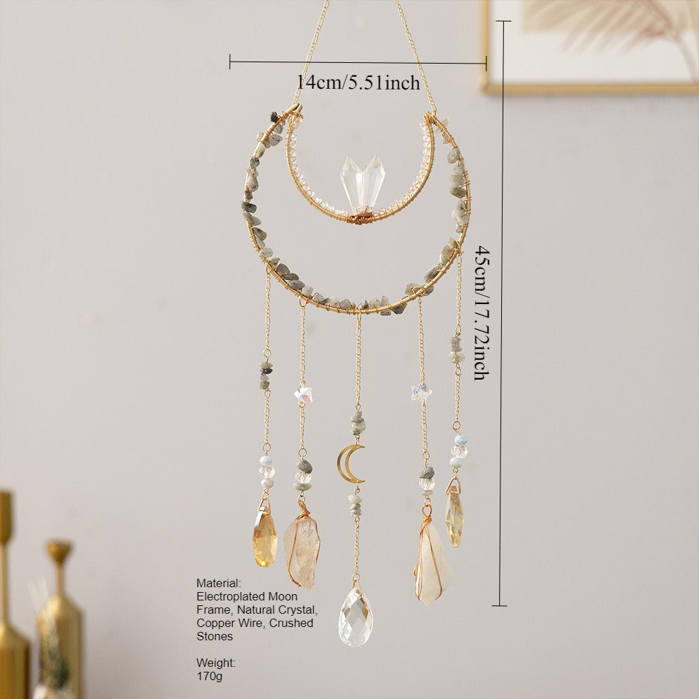 Natural Crystal Dream Catcher Sun Catcher Wind Chime N6F300