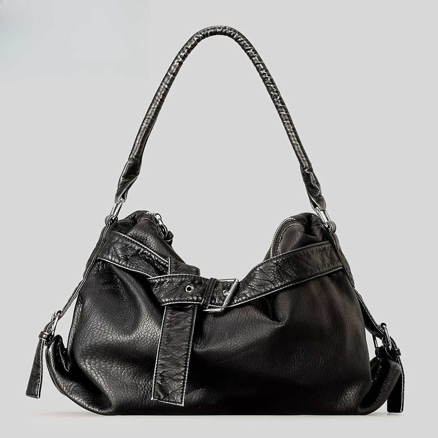 Retro PU Tote Bag Women Large Capacity Shoulder  S5P806