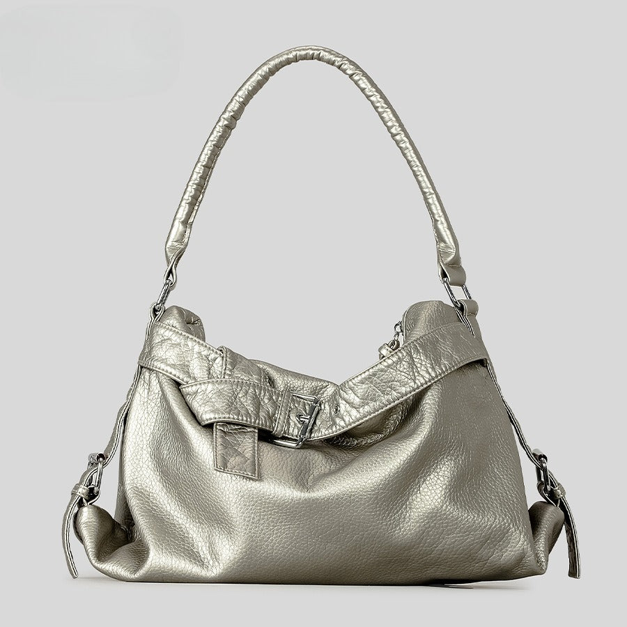 Women's PU Vintage Oversized Tote Shoulder Bag N6J118