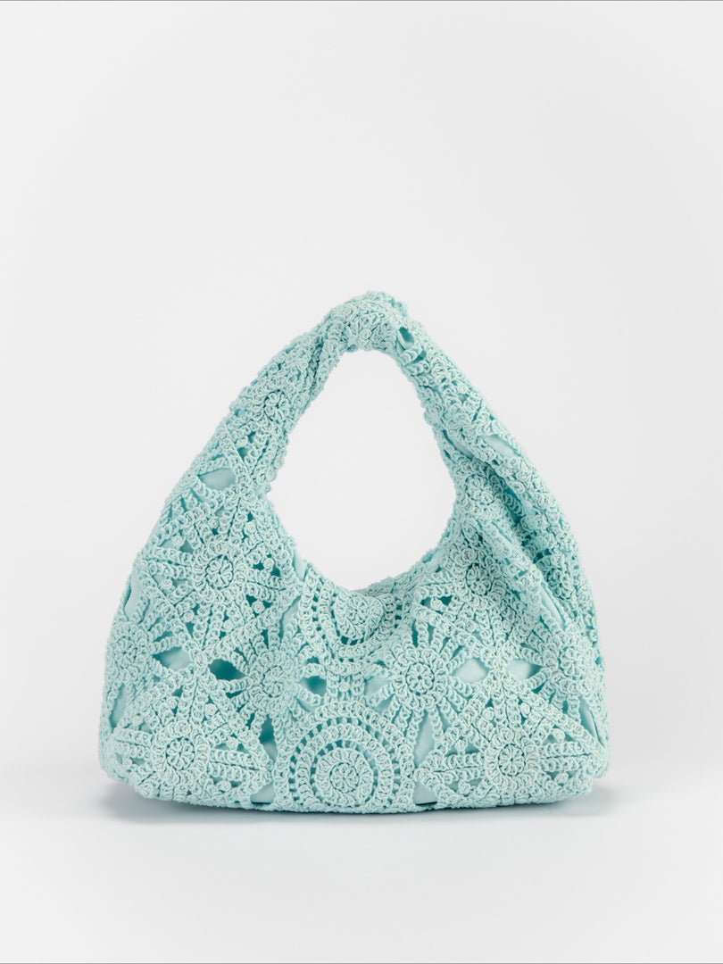Crochet Lace Openwork Underarm Bag Women N6C312