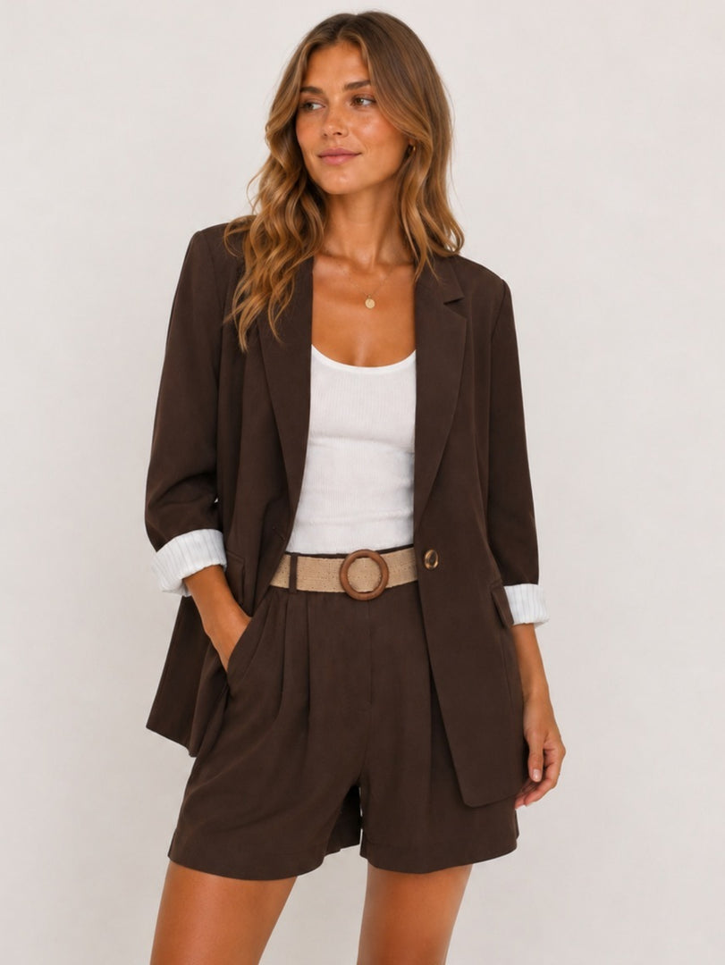 Loose Fit Long Sleeve Blazer N6F013