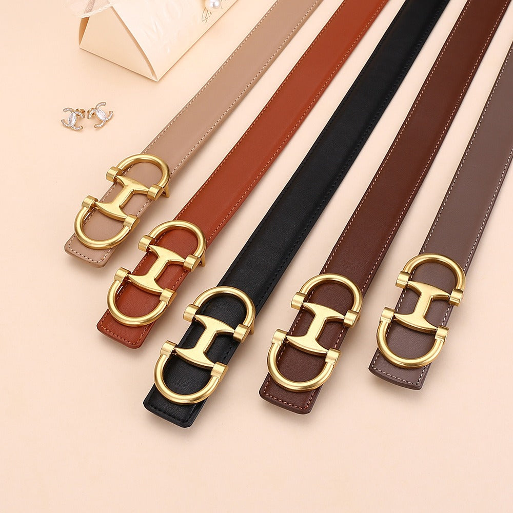 Fashion Decorative Cowhide Leather Belt Women N6H330