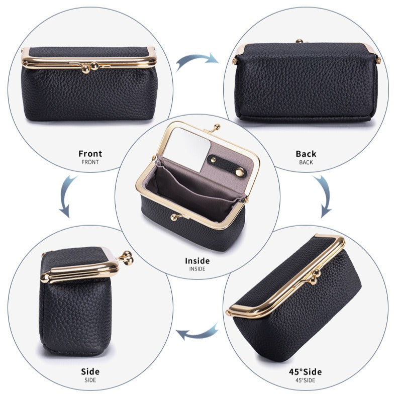 Unisex Leather Mini Jewelry Clutch N6J227