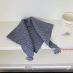 Load image into Gallery viewer, Fringe Knit Shawl Neck Warmer Triangle Cape Women N6H309