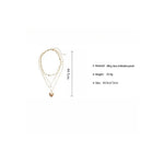 Load image into Gallery viewer, Vintage Faux Pearl Heart Layered Sweater Chain Women N6H149