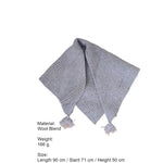 Load image into Gallery viewer, Fringe Knit Shawl Neck Warmer Triangle Cape Women N6H309