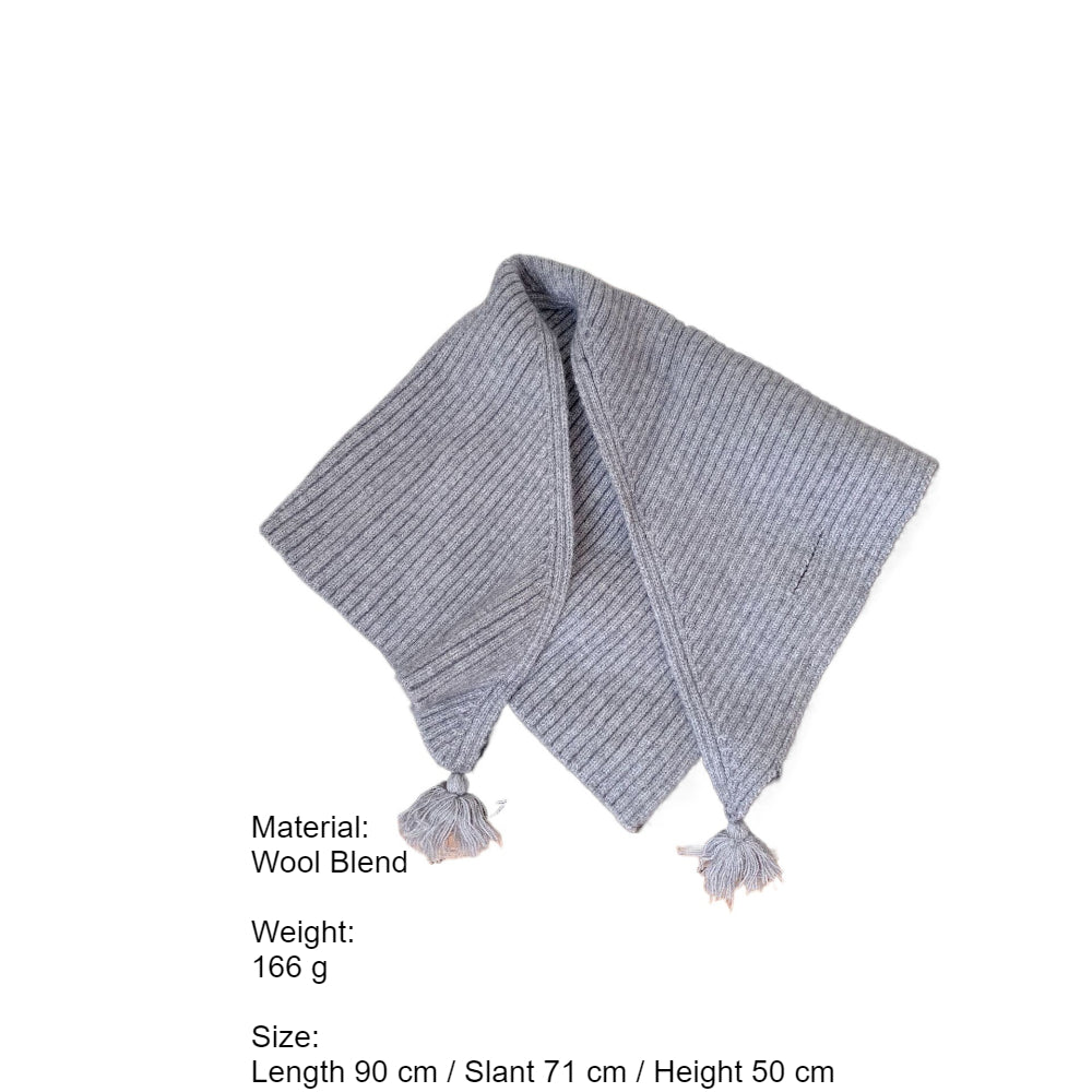 Fringe Knit Shawl Neck Warmer Triangle Cape Women N6H309