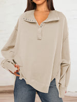 Load image into Gallery viewer, Contrast Rib Polo Coat Vented Puff Sleeve  N5Z258
